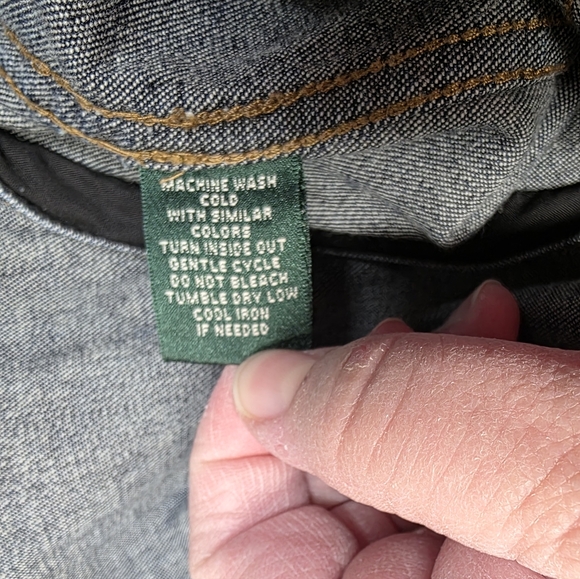 Lauren Jean Co Ralph Lauren Women's Size M Blue Denim Jacket - Picture 9 of 9